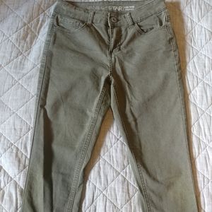 Olive green skinny jeans